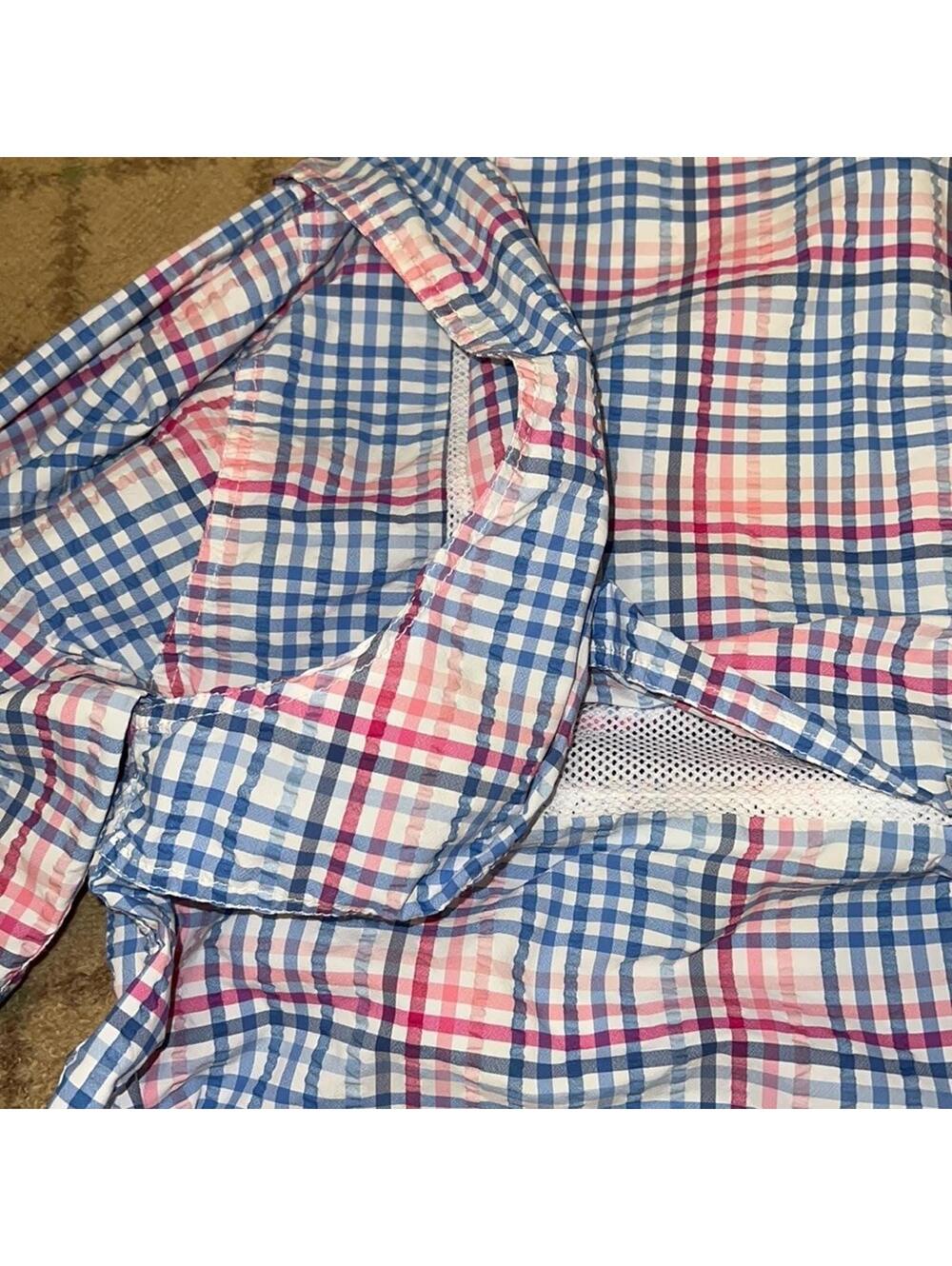 Vineyard Vines seersucker harbor shirt w vented back L - Picture 9 of 12